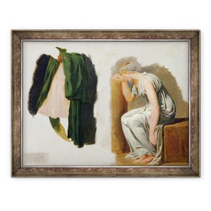 Tablou inramat - Jacques Louis David - O toga verde si Camille, 70 x 90 cm