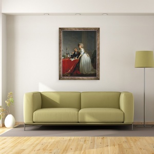 Tablou inramat - Jacques Louis David - Portret De Chimist francez Antoine Laurent Lavoisier cu sotia, 60 x 80 cm - Img 2