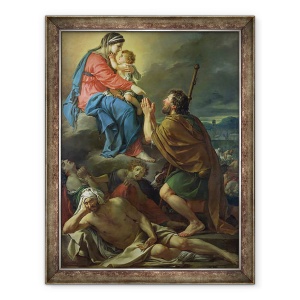 Tablou inramat - Jacques Louis David - Sfantul Roch se roaga Fecioarei pentru a pune capat ciumei, 70 x 90 cm
