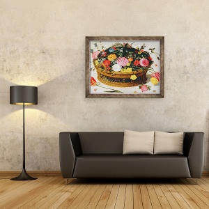 Tablou inramat - Jan Brueghel - Cos de Flori, 60 x 80 cm - Img 2