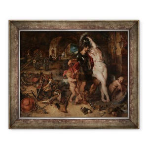 Tablou inramat - Jan Brueghel - intoarcerea din razboi - Marte Dezarmat de Venus, 70 x 85 cm