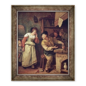 Tablou inramat - Jan Havicksz. Steen - Ultima moneda, 70 x 85 cm