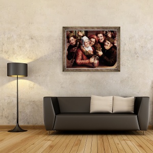 Tablou inramat - Jan Massys - Companie vesela, 60 x 80 cm - Img 2