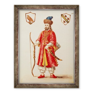 Tablou inramat - Jan van Grevenbroeck - Marco Polo, imbracat in costum tatar, 70 x 90 cm