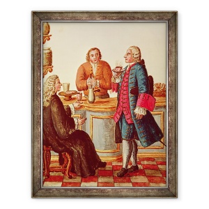 Tablou inramat - Jan van Grevenbroeck - Nobilii venetieni intr-o cafenea, 70 x 90 cm