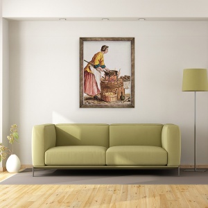 Tablou inramat - Jan van Grevenbroeck - Vanzator gogoasa venetian, 60 x 80 cm - Img 2