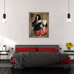 Tablou inramat - Jan van Rijn - Fiul cel mare al lui Pierre Corneille 1606-84 in varsta de 24 de ani, 60 x 80 cm - Img 3