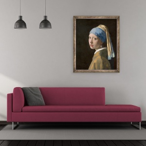 Tablou inramat - Jan Vermeer - Fata cu un cercel perla, 50 x 60 cm - Img 2