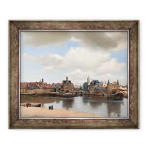 Tablou inramat - Jan Vermeer - Vedere spre Delft, 50 x 60 cm
