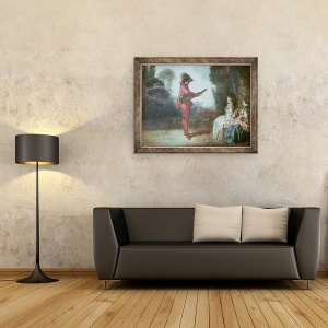 Tablou inramat - Jean Antoine Watteau - Vrajitorul, 60 x 80 cm - Img 2