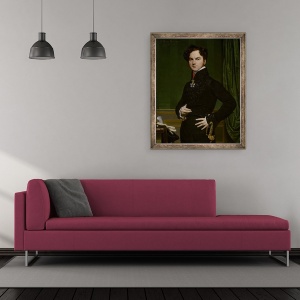 Tablou inramat - Jean Auguste Dominique Ingres - Amédée-David, contele de Pastoret, 50 x 60 cm - Img 2