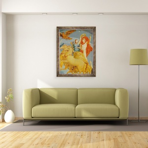 Tablou inramat - Jean Auguste Dominique Ingres - Apoteoza lui Napoleon I, detaliu al carului lui Napoleon, 60 x 80 cm - Img 2