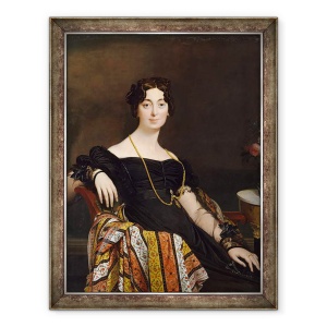 Tablou inramat - Jean Auguste Dominique Ingres - Doamna Jacques-Louis Leblanc, 60 x 80 cm