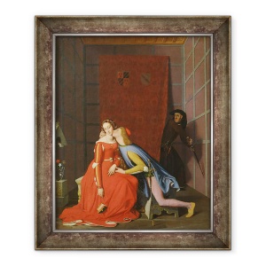 Tablou inramat - Jean Auguste Dominique Ingres - Francesca da Rimini si Paolo Malatesta, 50 x 60 cm