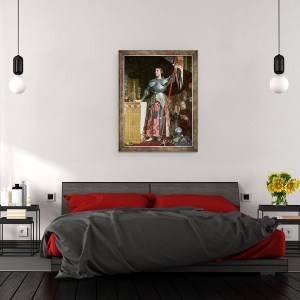 Tablou inramat - Jean Auguste Dominique Ingres - Ioana dArc 1412-31 la incoronarea regelui Carol al VII-lea 1403-61 17 iulie 1429, 70 x 90 cm - Img 3