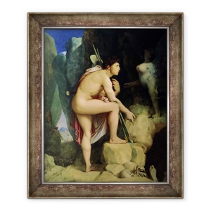 Tablou inramat - Jean Auguste Dominique Ingres - Oedip si Sfinxul, 70 x 85 cm