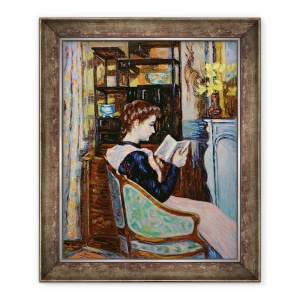 Tablou inramat - Jean Baptiste Armand Guillaumin - Domnisoara. Guillaumin lectura, 70 x 85 cm