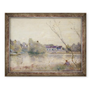 Tablou inramat - Jean Baptiste Camille Corot - Iazul de la Villa dAvray, 60 x 80 cm