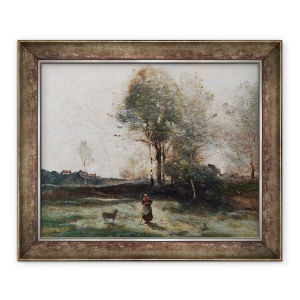 Tablou inramat - Jean Baptiste Camille Corot - Peisaj sau, 50 x 60 cm