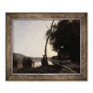Tablou inramat - Jean Baptiste Camille Corot - Steaua de Seara, 50 x 60 cm