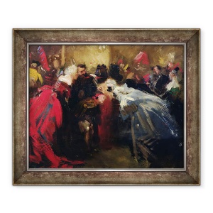 Tablou inramat - Jean-Baptiste Carpeaux - Balul mascat la Tuileries, 70 x 85 cm