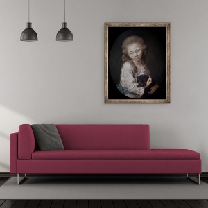 Tablou inramat - Jean Baptiste Greuze - Esprit de Baculard dArnaud, 50 x 60 cm - Img 2