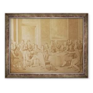 Tablou inramat - Jean-Baptiste Isabey - Congresul de la Viena, 60 x 80 cm