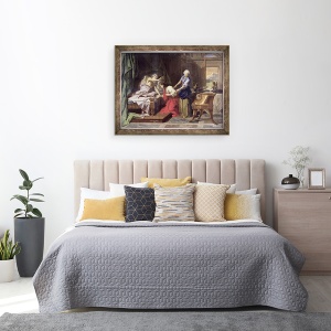 Tablou inramat - Jean-Baptiste Jouvenet - Isaac l-a binecuvantat pe Iacov, 60 x 80 cm - Img 3