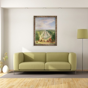 Tablou inramat - Jean-Baptiste Martin - Vedere Perspectiva a Grove de la Galerie des Antichitati de la Versailles, 60 x 80 cm - Img 2