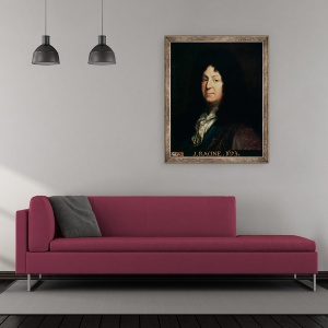 Tablou inramat - Jean Baptiste Santerre - Portretul lui Jean Racine 1639-99 copie a originalului din 1673, 50 x 60 cm - Img 2