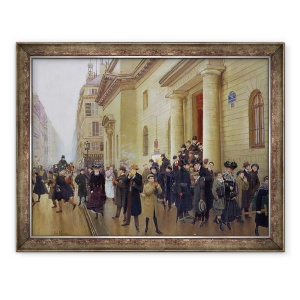 Tablou inramat - Jean Beraud - Parasirea liceului Condorcet, 60 x 80 cm