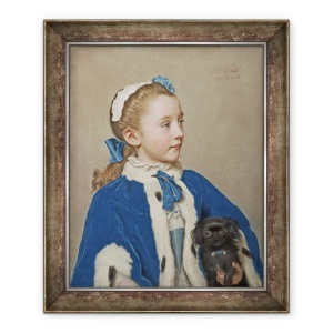 Tablou inramat - Jean-Etienne Liotard - Portretul Mariei Frederike van Reede-Athlone la sapte Ani, 50 x 60 cm