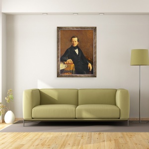 Tablou inramat - Jean-Francois Millet - Portretul Maestrului Valmont, 60 x 80 cm - Img 2