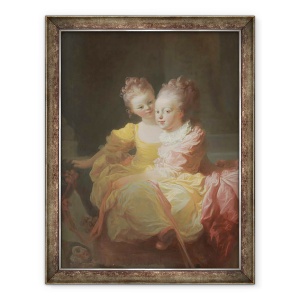 Tablou inramat - Jean-Honore Fragonard - Cele Doua Surori, 70 x 90 cm