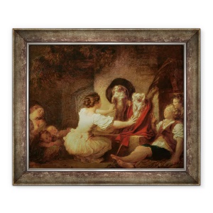 Tablou inramat - Jean-Honore Fragonard - Educatia este tot, 70 x 85 cm