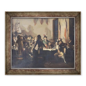 Tablou inramat - Jean Joseph Weerts - Noaptea celui de-al 8-lea si al 9-lea Thermidor, 70 x 85 cm