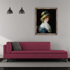 Tablou inramat - Jean Laurent Mosnier - Portret De Frau Senator Elisabeth Hudtwalcker, nee Moller 1752-1804, 50 x 60 cm - Img 2