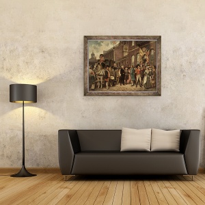 Tablou inramat - Jean Leon Gerome Ferris - Inaugurarea Washingtonului la Philadelphia, 60 x 80 cm - Img 2