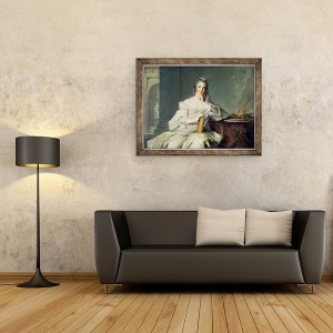 Tablou inramat - Jean-Marc Nattier - Anne-Henriette de France, ca element al focului, 60 x 80 cm - Img 2