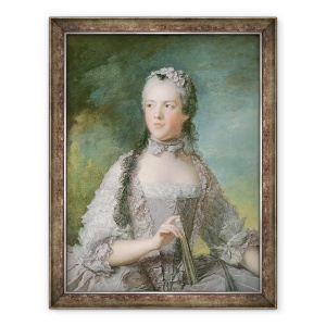 Tablou inramat - Jean-Marc Nattier - Portret De Adelaide de France 1732-1800 Cu Un Ventilator, 70 x 90 cm