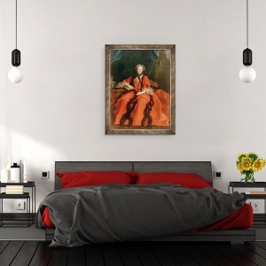 Tablou inramat - Jean-Marc Nattier - Portret De Maria Leszczynska 1703-68 1762, 70 x 90 cm - Img 3