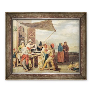 Tablou inramat - Jean Mieg - Piata Italiana, 70 x 85 cm