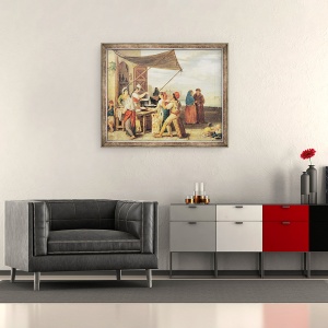 Tablou inramat - Jean Mieg - Piata Italiana, 70 x 85 cm - Img 2