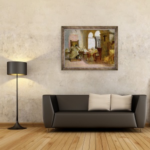 Tablou inramat - Jean Paul Laurens - Oamenii Sfantului Birou II, 60 x 80 cm - Img 2