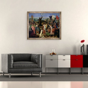 Tablou inramat - Jean Victor Schnetz - Procesiunea cruciatilor in jurul Ierusalimului, 14 iulie 1099, 50 x 60 cm - Img 2