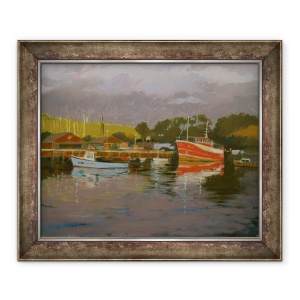 Tablou inramat - Jennifer Wright - Quay Pescarilor, 70 x 85 cm