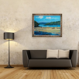 Tablou inramat - Jennifer Wright - Salcombe Mill Bay, 70 x 90 cm - Img 2
