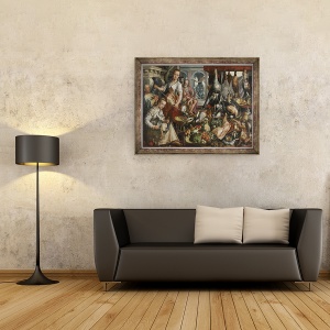 Tablou inramat - Joachim Beuckelaer - Bucataria bine aprovizionata, 70 x 90 cm - Img 2