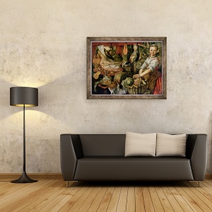 Tablou inramat - Joachim Beuckelaer - Kitchen Interior, 60 x 80 cm - Img 2