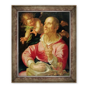 Tablou inramat - Joachim Wtewael - Sfantul Matei, 70 x 85 cm